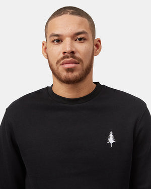 Black Men's Long Sleeve Crew Neck Sweatshirt