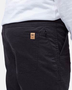 Black Men's Organic Cotton Twill Joggers