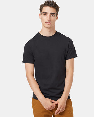 Black Organic Cotton Crew Neck T-Shirt