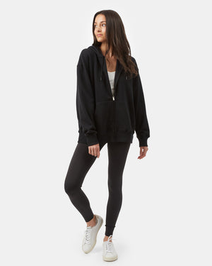 Black Women's Eco-Friendly Hooded Zip-up