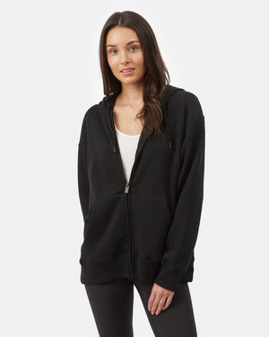 Black Women's Eco-Friendly Hooded Zip-up