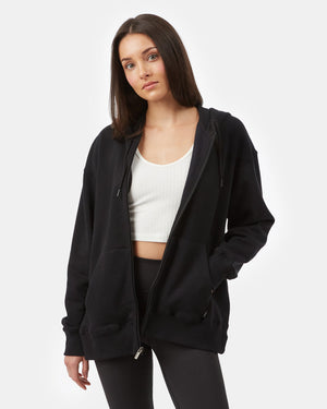 Black Women's Eco-Friendly Hooded Zip-up