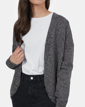 Black Women's Organic Cotton Knit Cardigan