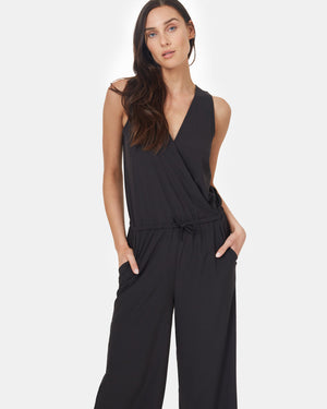 Black Women's Repreve V-Neck Romper