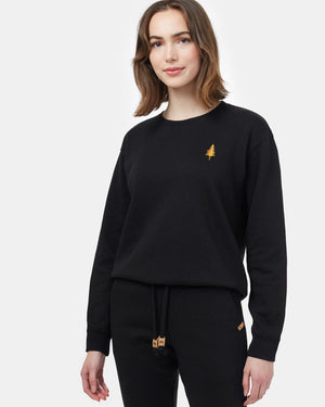 Black,Yellow Women's Embroidered Crew Neck