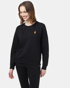 Black,Yellow Women's Embroidered Crew Neck