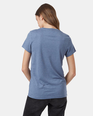 Blue Recycled Polyester Crew Neck T-Shirt 