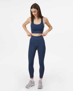 Blue Women's High-Rise Leggings