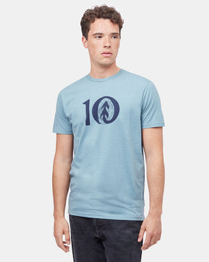 Blue Crew Neck Short Sleeve T-Shirt