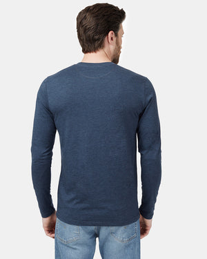 Blue Men's Long Sleeve Crew Neck Sweatshirt