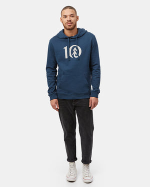 Blue Men's Organic Cotton Pullover Hoodie