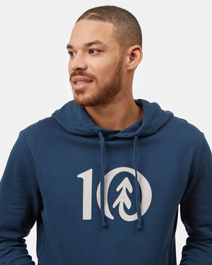 Blue Men's Organic Cotton Pullover Hoodie