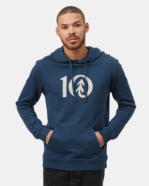 Blue Men's Organic Cotton Pullover Hoodie