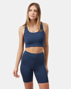 Blue Women's Recycled Sports Bra Top