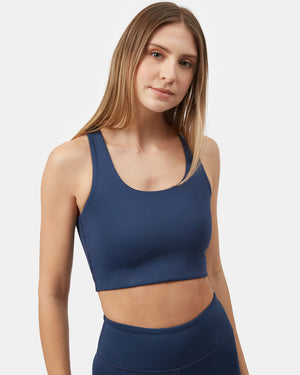 Blue Women's Recycled Sports Bra Top