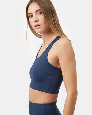 Blue Women's Recycled Sports Bra Top