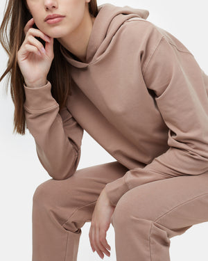 Brown Cropped Hoodie