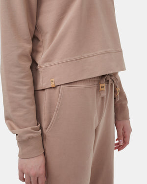 Brown Cropped Hoodie