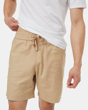 Brown-Mens-Hemp-Mid-Rise-Shorts