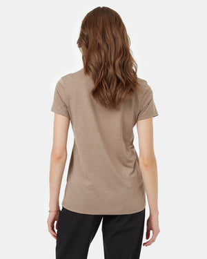 Brown-Recycled-Polyester-Crew-Neck-T-Shirt