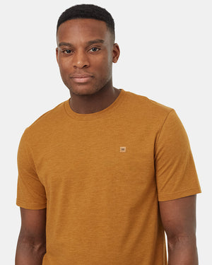 Brown-Recycled-Polyester-Crew-Neck-Tee