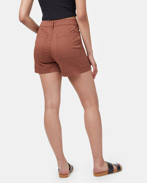 Brown Women's High Rise Short 