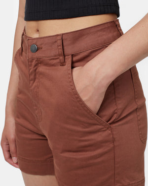 Brown Women's High Rise Short 