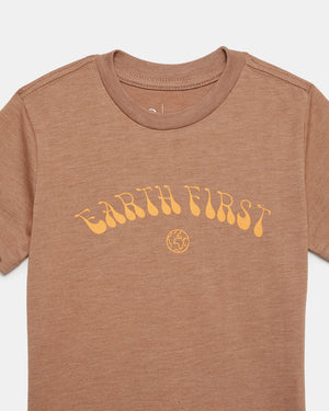 Brown Kids Earth Day Graphic Tee