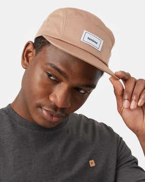 Brown Organic Cotton Flat Brim Hat