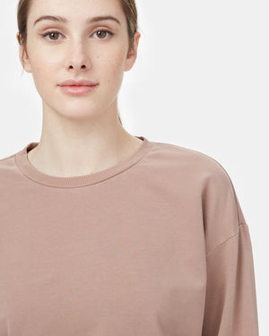 Brown Women's Balloon Sleeve Pullover