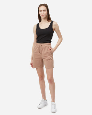 Brown Women's High Rise Sweat Shorts