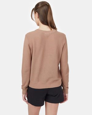 Brown Women's Organic Ribbed Sweater