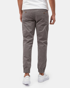 Gray Men's Twill Joggers