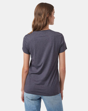 Gray Recycled Polyester Crew Neck T-Shirt 