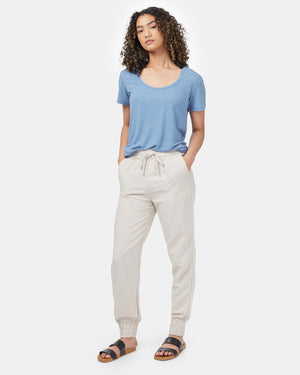 Gray Women's Tencel Linen Pant