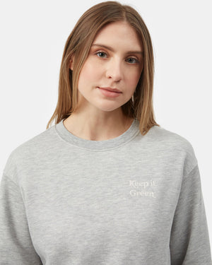 Gray Women's Organic Cotton Crew Neck Sweatshirt