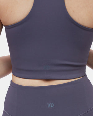 Gray Women's Recycled Sports Bra Top