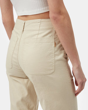 Gray,White Men's Hemp High-Rise Trousers