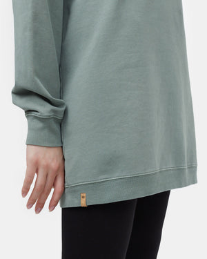 Green Fleece Pullover Dress