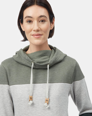 Green,Gray Stripe Pullover Hoodie