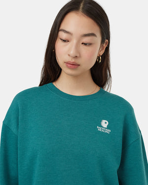 Green-Loose-Fit-Graphic-Art-Sweatshirt