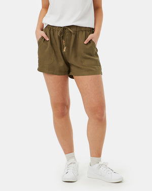 Green Women's Casual Summer Shorts