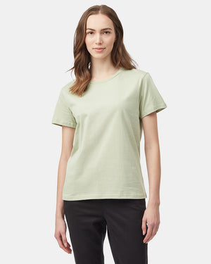 Green Women's Cotton Relaxed T-Shirt