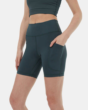 Green Women's High-Rise Biker Short 