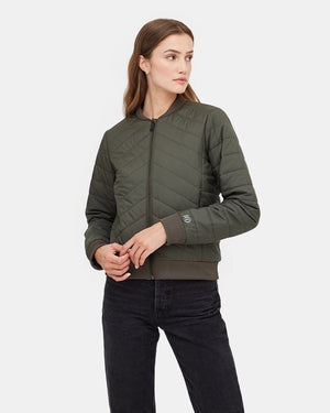 Green  Women's Insulated Bomber Jacket