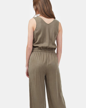 Green Women's Lightweight Tencel Jumpsuit