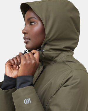 Green Women's Water Resistant Puffer Jacket