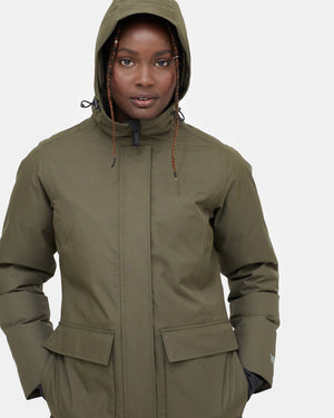 Green Women's Water Resistant Puffer Jacket