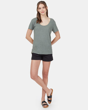 Green-Womens-Hemp-Scoop-Neck-Top