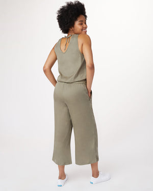 Green-Womens-Lightweight-Tencel-Jumpsuit